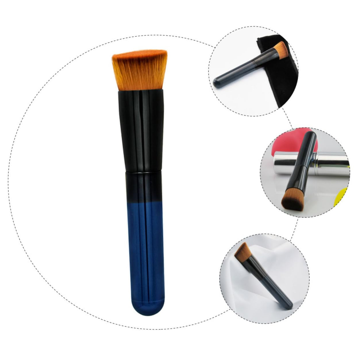 Makeup Foundation Brush Artificial Fiber Acrylic Black Makeup Brush Tool Makeup Blush Brush Makeup Powder Brush