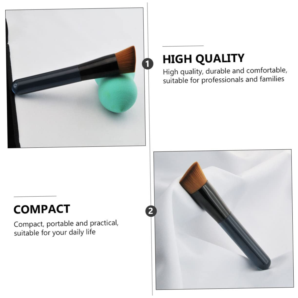 Makeup Foundation Brush Artificial Fiber Acrylic Black Makeup Brush Tool Makeup Blush Brush Makeup Powder Brush