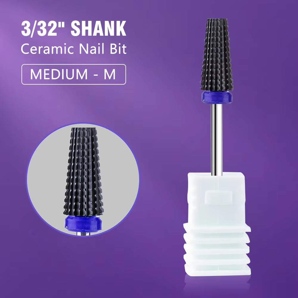 Ceramic Tungsten Nail Drill Bit Milling Cutter for Manicure Pedicure Nail Files Buffer Nail Art Equipment Accessory