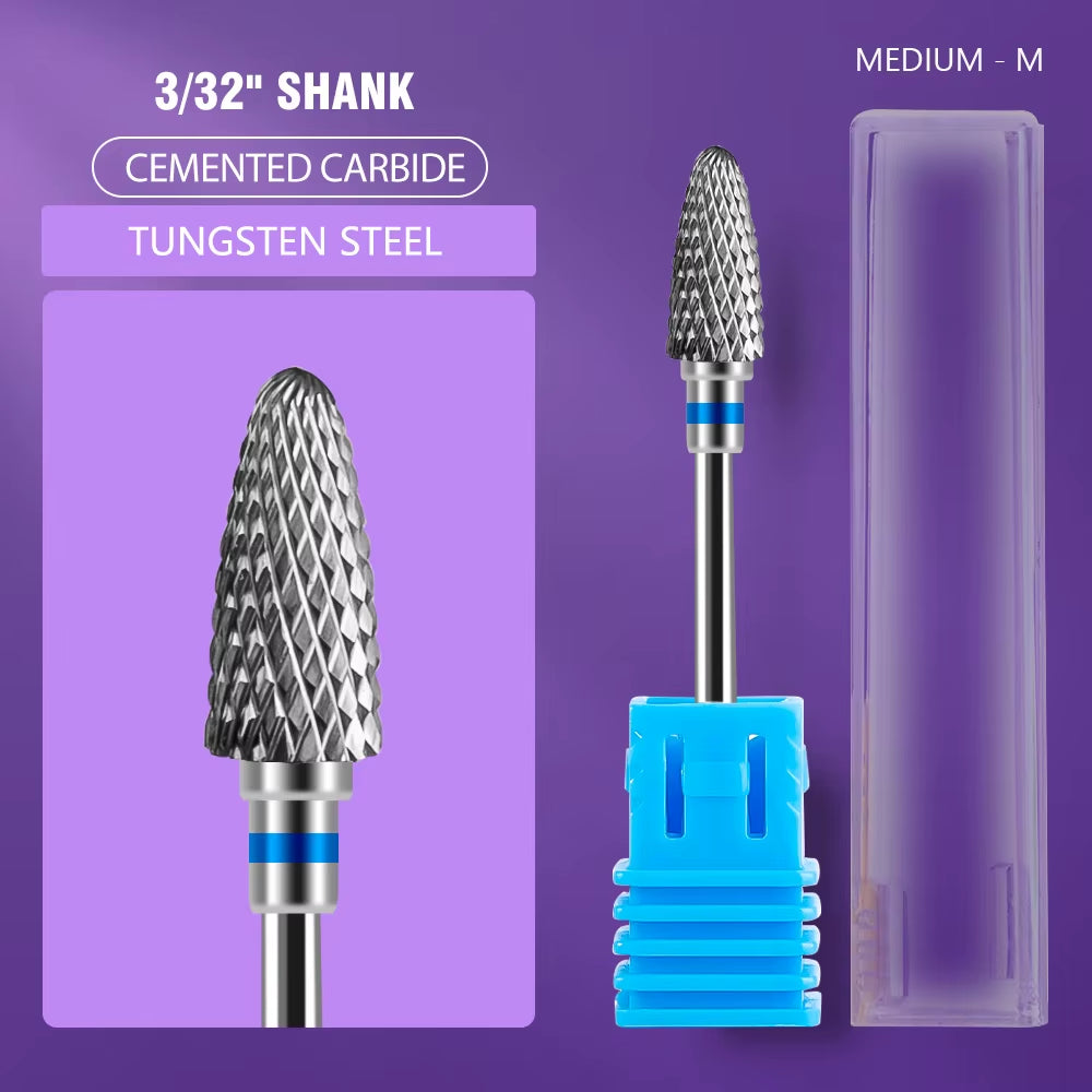 Ceramic Tungsten Nail Drill Bit Milling Cutter for Manicure Pedicure Nail Files Buffer Nail Art Equipment Accessory