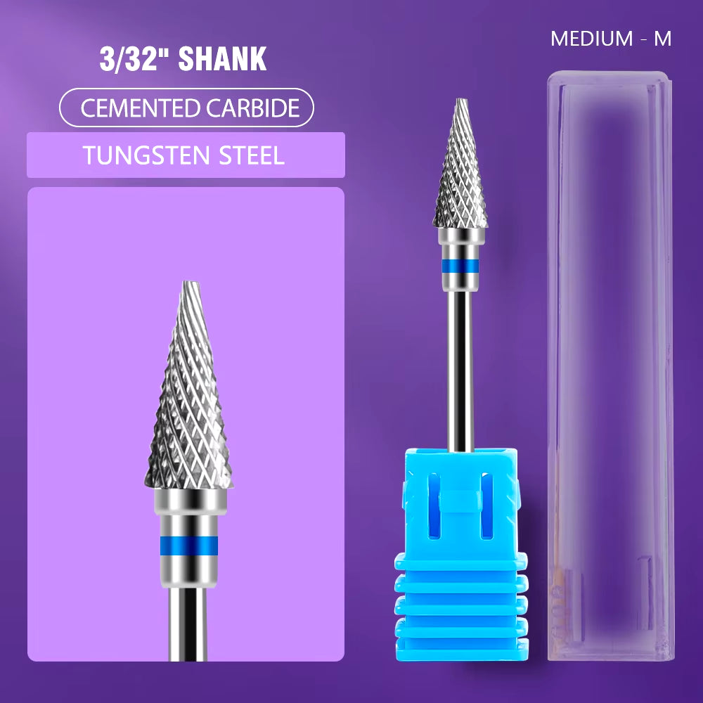 Ceramic Tungsten Nail Drill Bit Milling Cutter for Manicure Pedicure Nail Files Buffer Nail Art Equipment Accessory