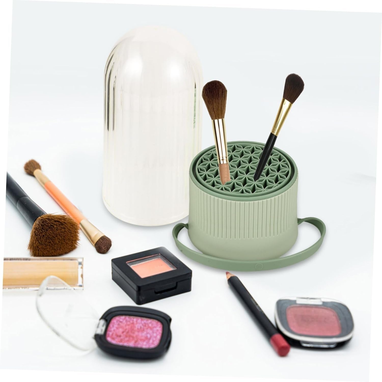 Box Light Green Makeup Brush Cleaning Tools Makeup Brush Drying Holder Makeup Cleaning Container Makeup Brush Holder