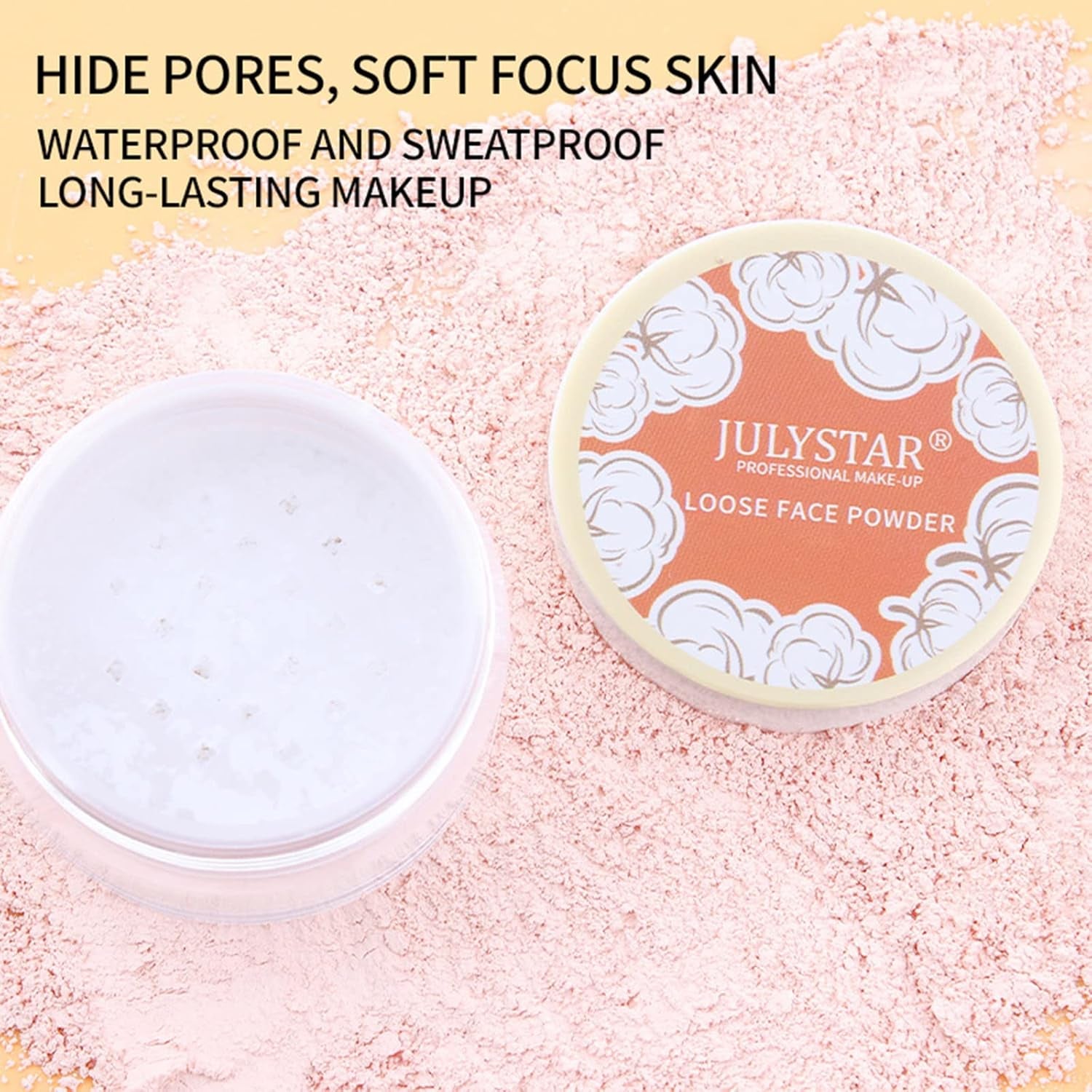 Loose Face Powder, Oil Control Face Pressed Powder,Loose Baking Face Setting Powder Makeup, Natural Matte Smooth Setting Powder Long-Lasting Waterproof,8G (02# Pink Complexion)