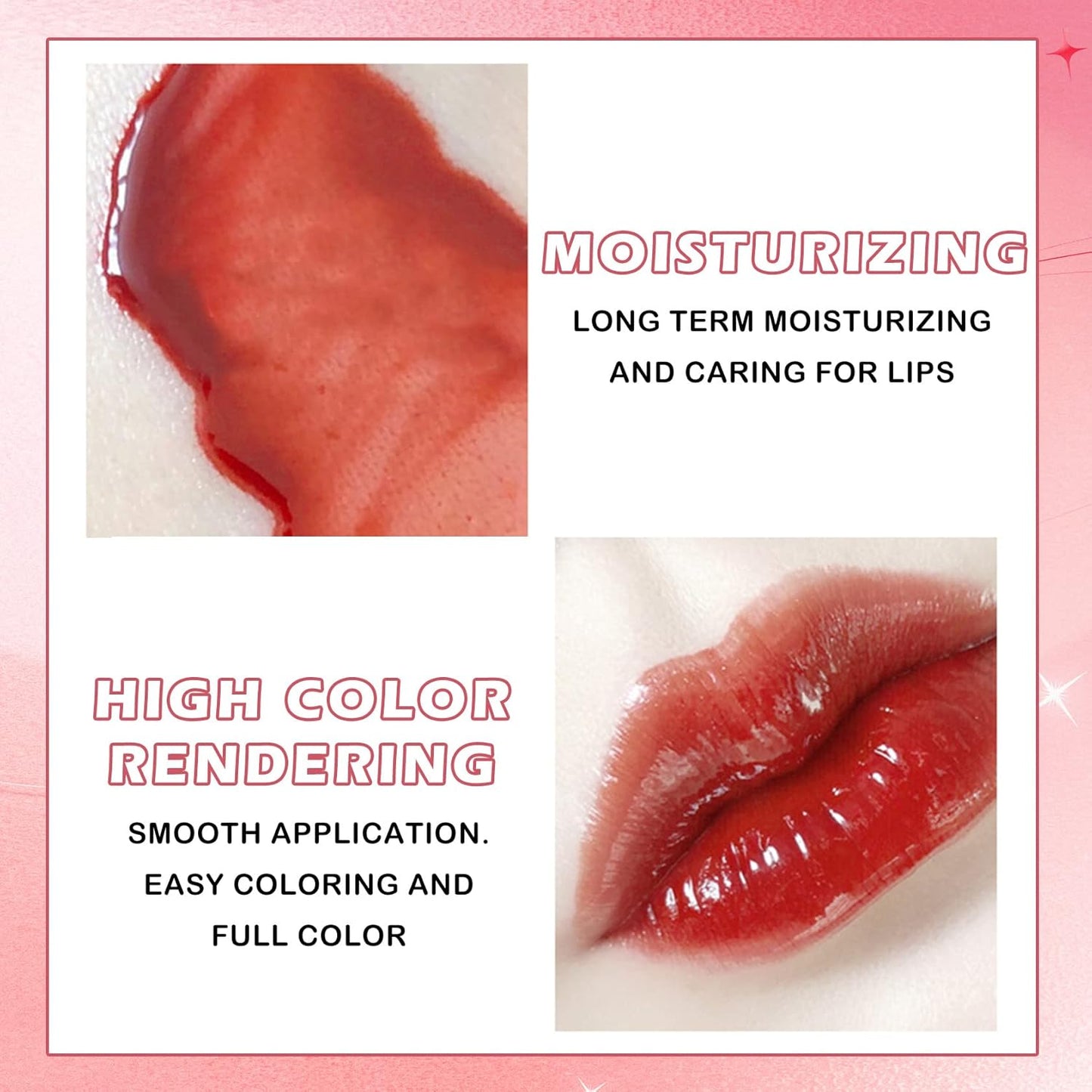 4 Pcs Glossy Lip Gloss Lipgloss Set Lip Stain Long Lasting Waterproof Moisturizing Lip Gloss Kit Plumping Nude Liquid Lipstick for Women - Set B