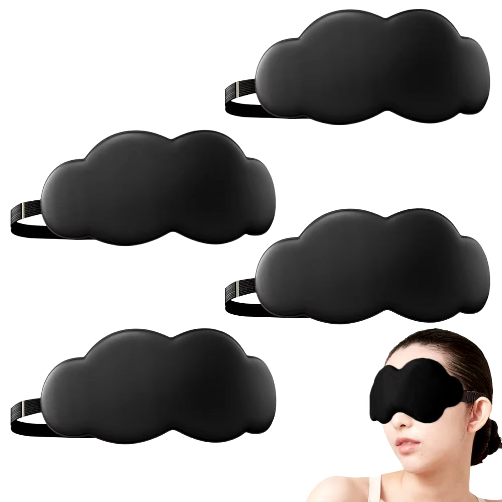 3D Contoured Sleep Mask 100% Light Blocking Eye Mask Ultra-Soft Skin-Friendly Material Breathable Eye Cover for Rest Travel Yoga