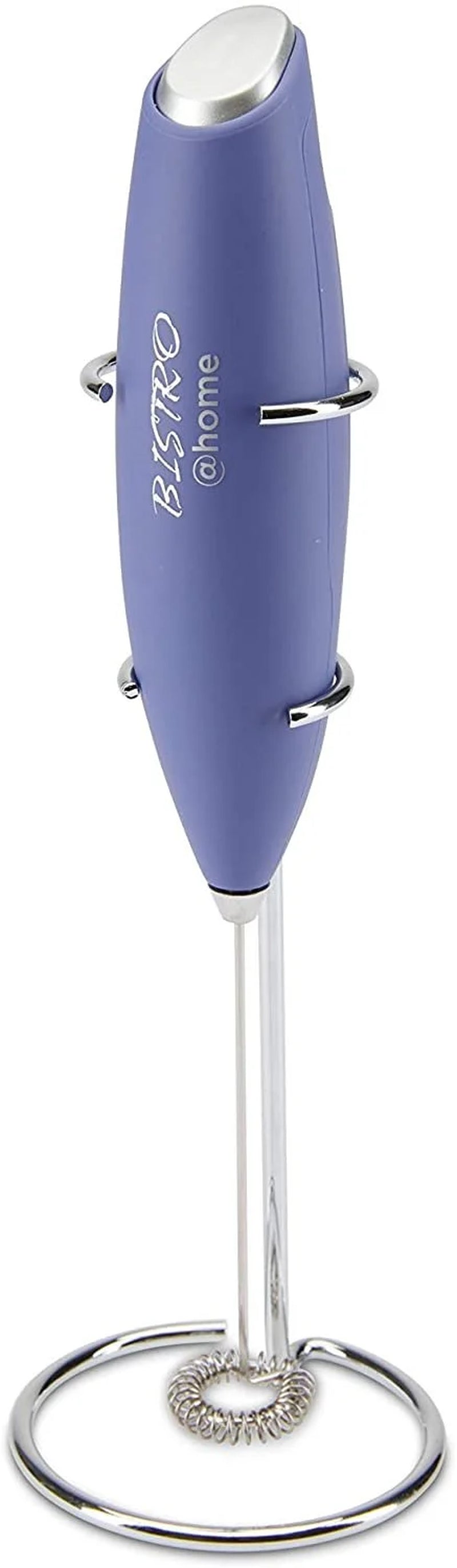 Bistro@Home Milk Frother Handheld, Frother for Coffee Drink Mixer Milk Foamer, Milk Frothers (Blueberry)