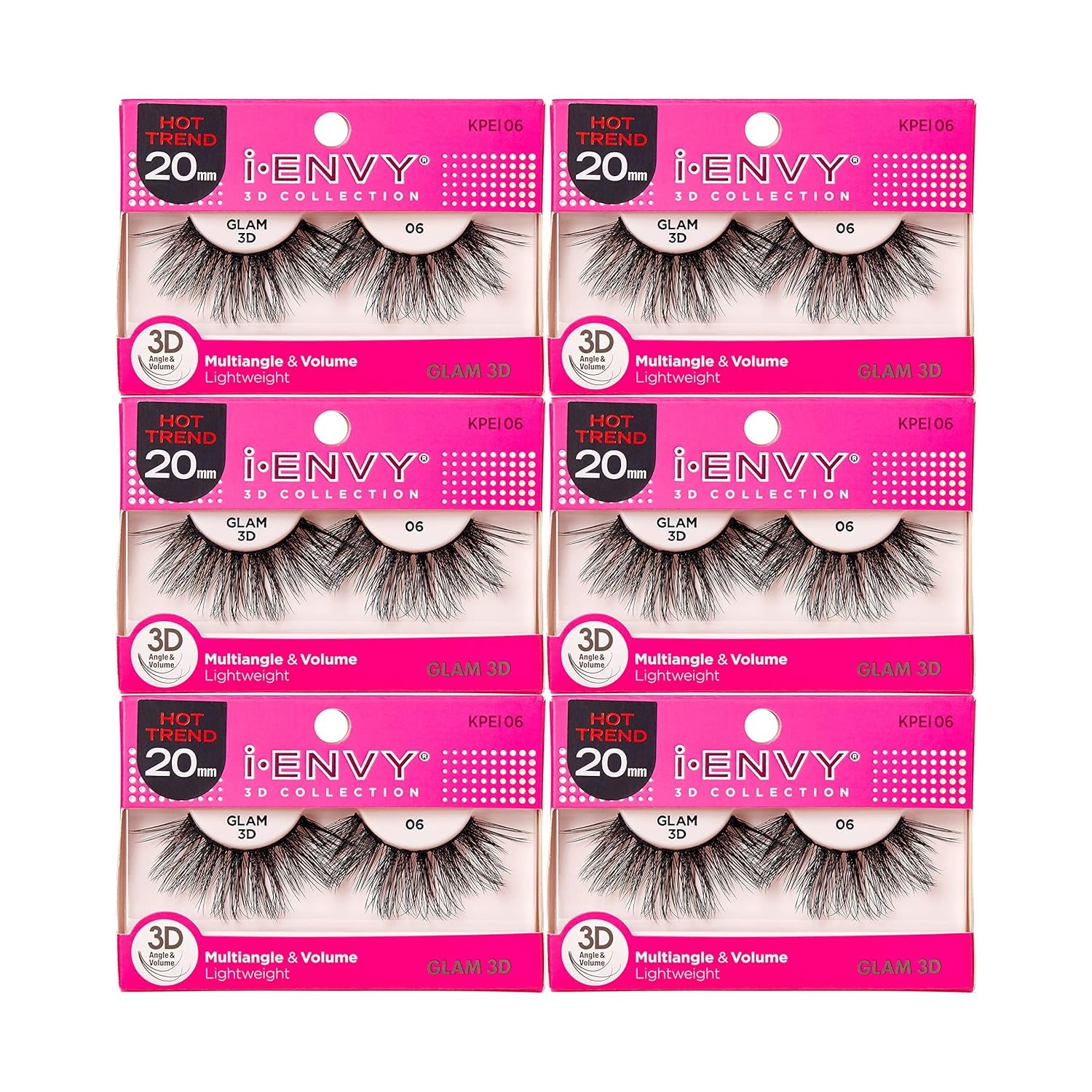 I-Envy 3D Glam Collection Multi-Angle & Volume (6 PACK, KPEI06)