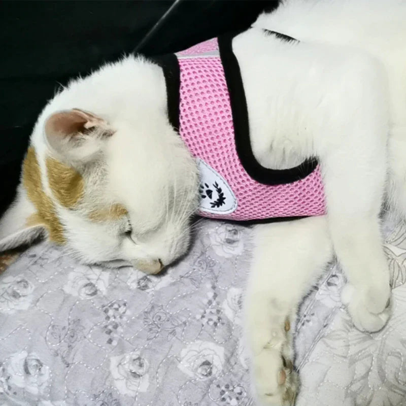 Cat Dog Pet Harness Adjustable Control Vest Dogs Reflective S M L XL Leash