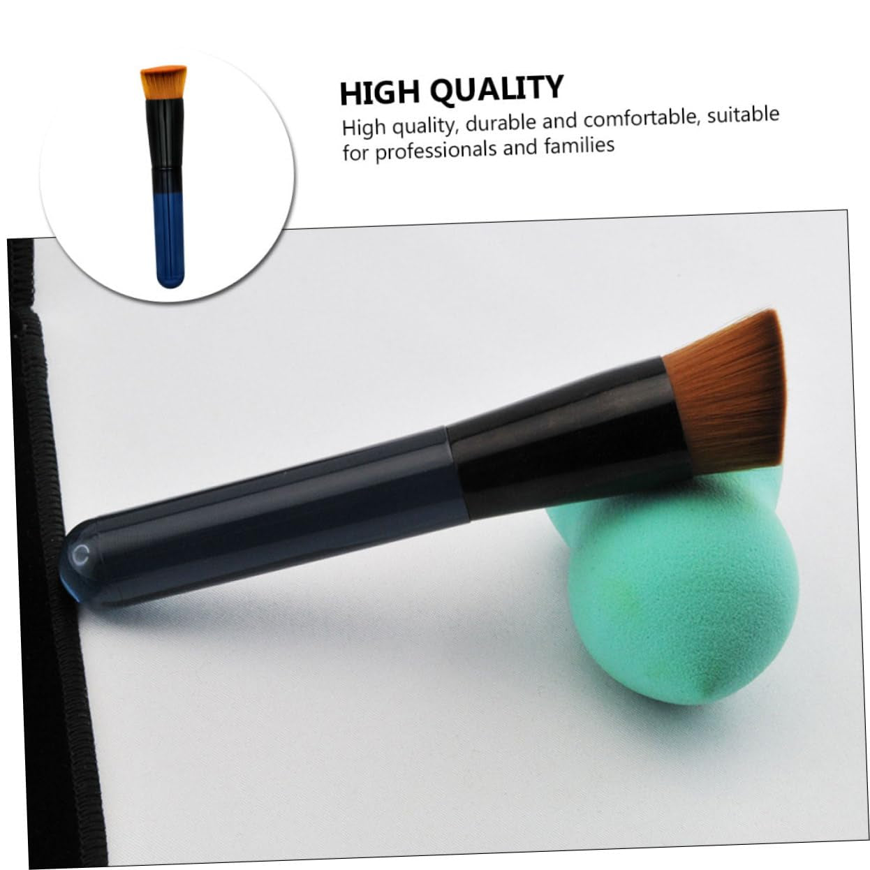 Makeup Foundation Brush Artificial Fiber Acrylic Black Makeup Brush Tool Makeup Blush Brush Makeup Powder Brush