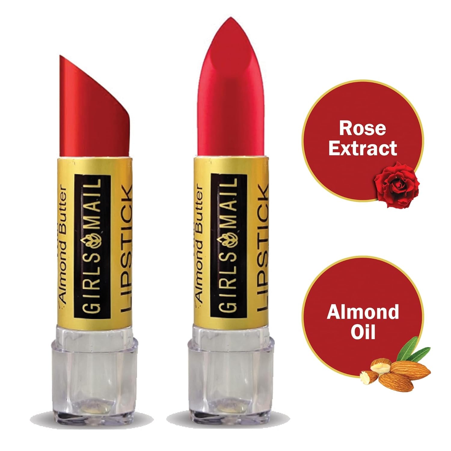 Professional Makeup Satin Matte Lipstick Twin Pack Almond Oil Infused Pure Blood Red Sticks Great for Young and Older Women Gone Girls Ladies Female Freelancers Housewives Beauty Educator