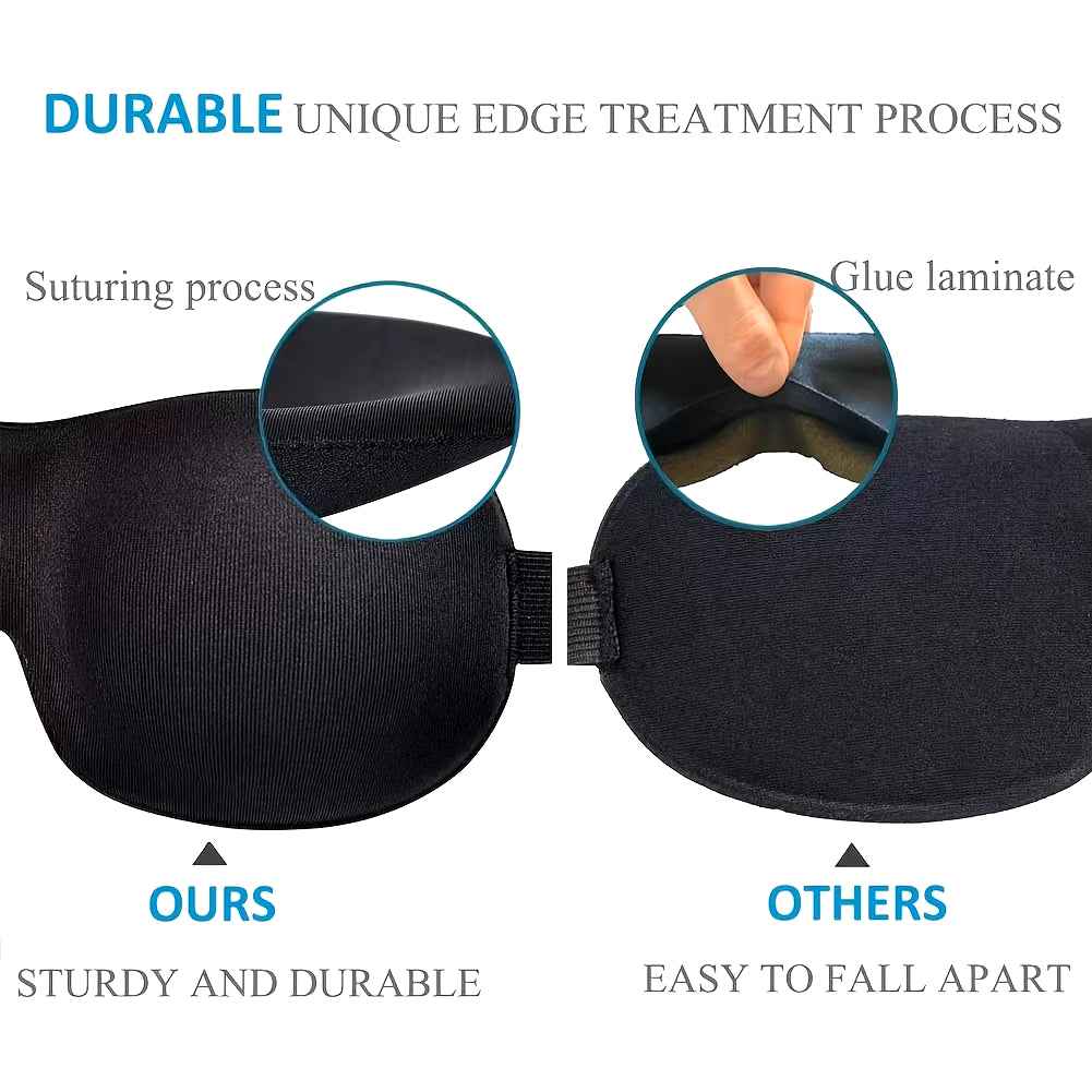 3D Contoured Sleep Mask 100% Light Blocking Eye Mask Ultra-Soft Skin-Friendly Material Breathable Eye Cover for Rest Travel Yoga