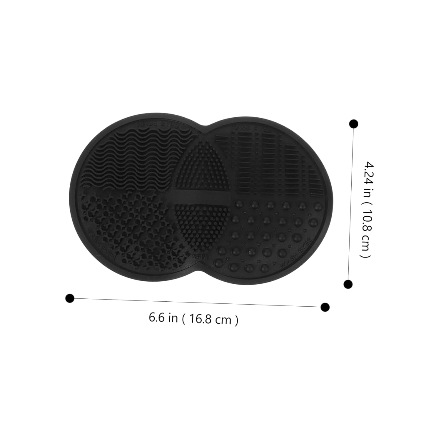 Makeup Brush Cleaner Makeup Tool Cleaner Pad Cleaner Mat for Makeup Tools Makeup Tool Cleaning Pad Cleaner Mat for Makeup Brush Make up Cleaning Bowl, 16.80X10.80X0.80CM, Black