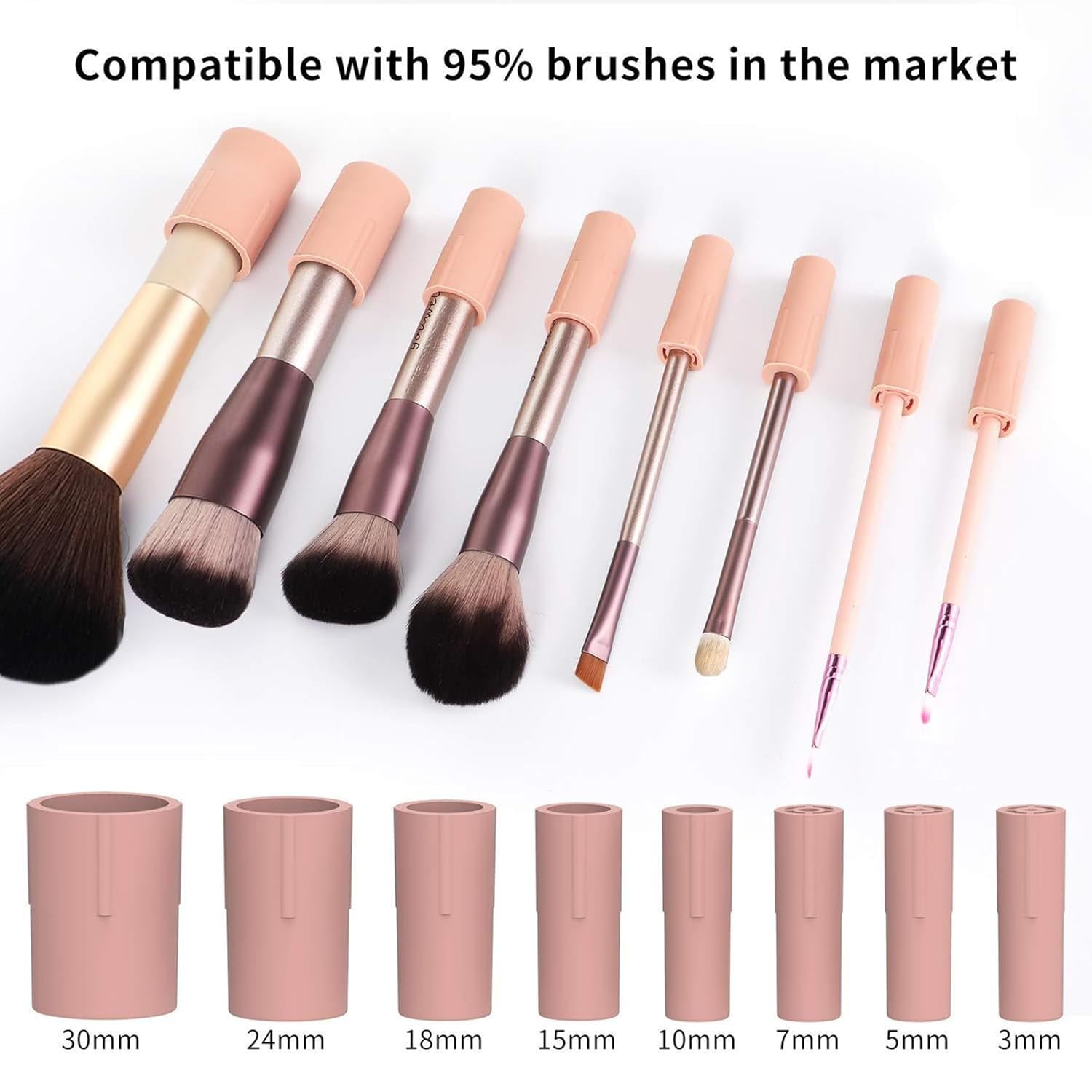 Electric Makeup Brush Cleaner Machine, Super-Fast Makeup Brush Cleaner and Dryer Machine with 8 Brush Collars, Automatic Brush Cleaner Spinner Makeup Brush Tools with Cleaning Bowl