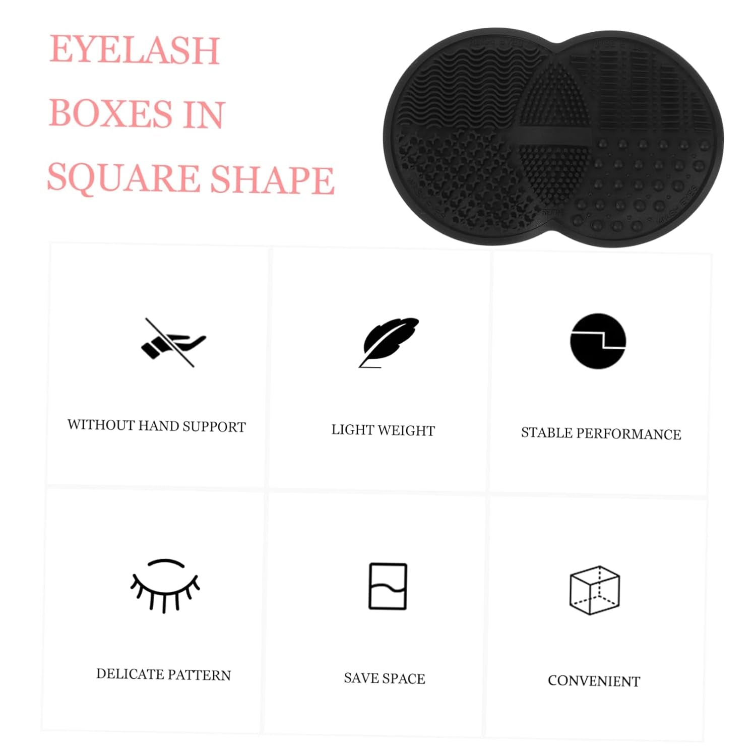 Makeup Brush Cleaner Makeup Tool Cleaner Pad Cleaner Mat for Makeup Tools Makeup Tool Cleaning Pad Cleaner Mat for Makeup Brush Make up Cleaning Bowl, 16.80X10.80X0.80CM, Black