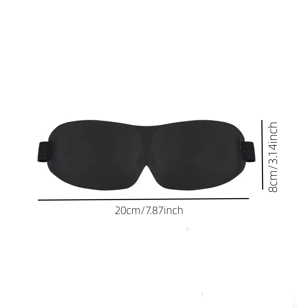 3D Contoured Sleep Mask 100% Light Blocking Eye Mask Ultra-Soft Skin-Friendly Material Breathable Eye Cover for Rest Travel Yoga