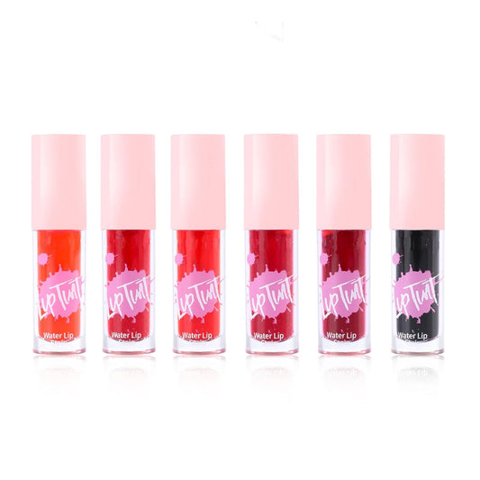 Water Lip Tint Stain Hydrated Smudge-Proof Liquid Lipstick Long Lasting Moisturizing Lip Gloss Makeup (Pack of 6)