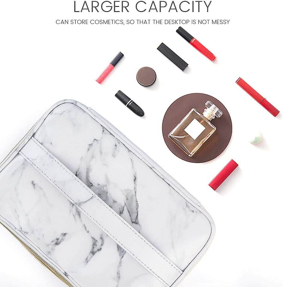 3Pcs Makeup Bags Portable Travel Cosmetic Bag Waterproof Organizer Multifunction Case with Gold Zipper Marble Toiletry Bags for Women