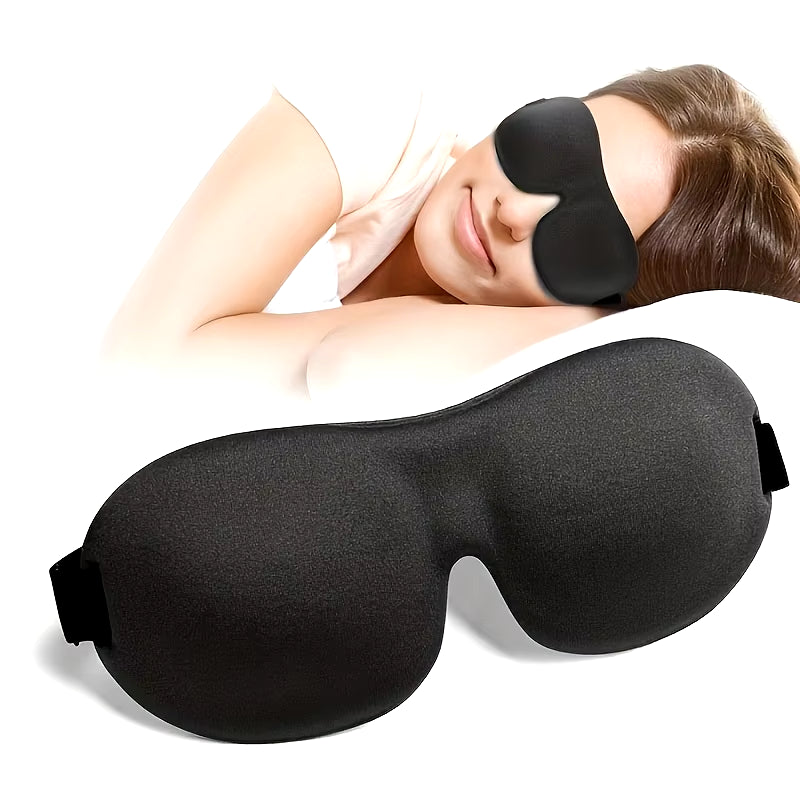 3D Contoured Sleep Mask 100% Light Blocking Eye Mask Ultra-Soft Skin-Friendly Material Breathable Eye Cover for Rest Travel Yoga